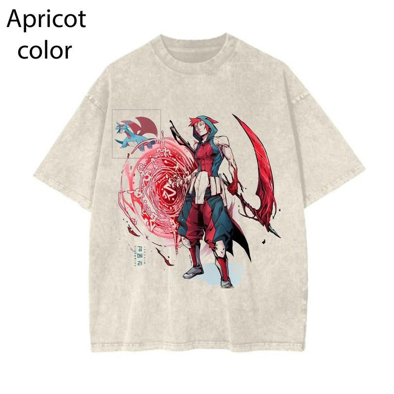 Bohmander Mega-pokemon T-shirt, Pokemon Shirt Graphic Tee, PKM Shirt, Anime Shirt, vintage T-shirt Womenswear Cotton Top