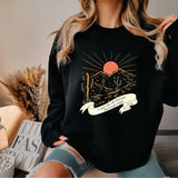 Boho Christian Sweatshirts, Christian Sweatshirt, Bible Verse Shirt, Jesus Apparel, Faith Based Shirt Medium Polyester Casual Comfort