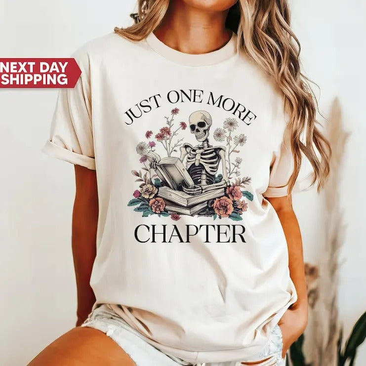 Book Merch Shirt Just One More Chapter Shirt, Bookworm T-Shirt, Book Lover Shirts, Reading t-shirt, Book Shirt, Librarian Shirts, Book Club Shirts