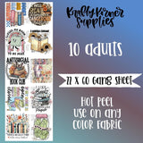 Books DTF Transfer Gang Sheet, 22 x 60