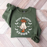 Boot Scootin Spooky Sweatshirt, Cute Spooky Halloween Shirt, Cowboy Ghost Shirt, Western Halloween Shirt, Halloween Gift Shirt