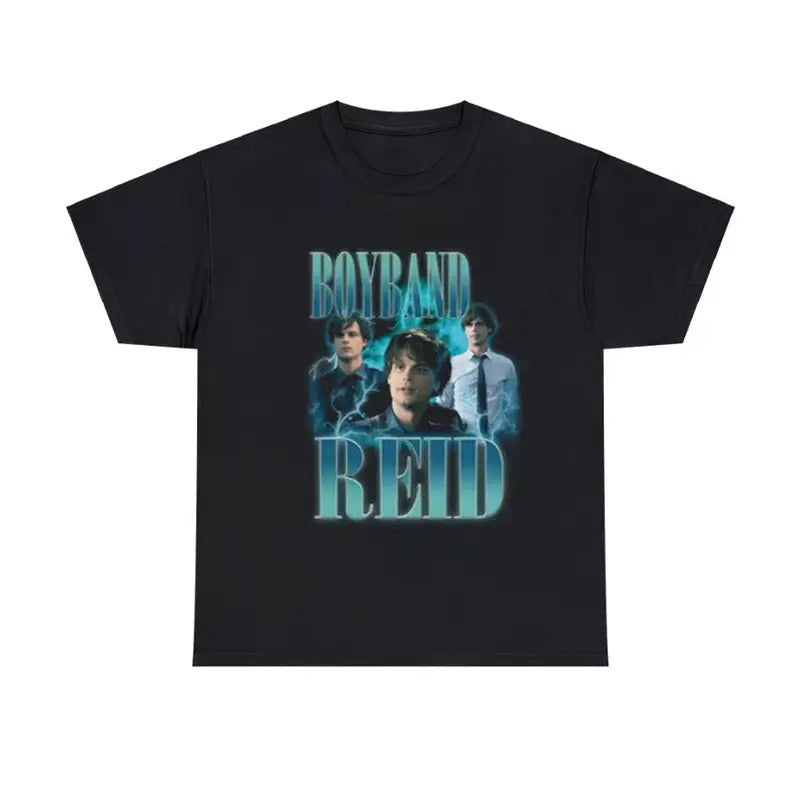 Boyband Spencer Reid Vintage T-Shirt Design, Criminal Minds Fan Gift, Matthew Gray Gubler Menswear Top
