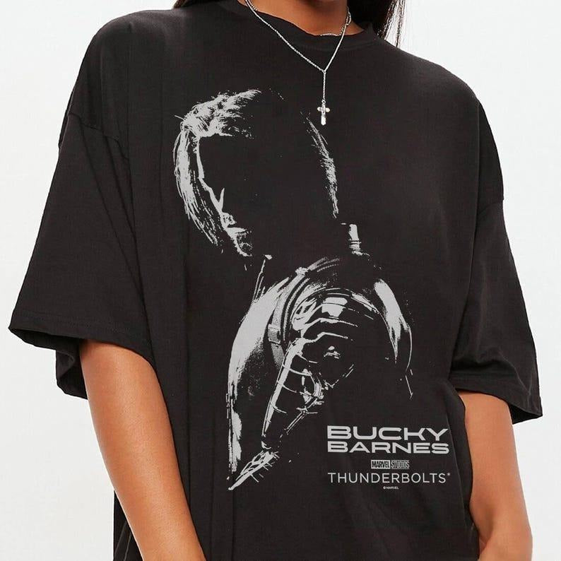 Bucky Barnes Vintage Shirt, MCU Thunderbolts 2025 Movie Shirt, Be Careful Who You Assemble Tshirt, Thunderbolts 2025 Poster Tee