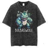 Bulbaswole Vintage Tee, Pokemon Graphic Tee, Bulbasaur T-Shirt, Anime Shirt, Gym Shirt, Gift For Pokemon Fans, Menswear Womenswear Streetwear