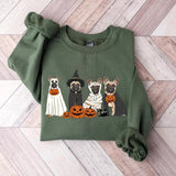 Bulldog Halloween Sweatshirt, Ghost And Witch Bulldog shirt, Bulldog shirt, Dog Lover Gift, Ghost Dog Shirt, Funny French Bulldog Gift Shirt