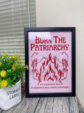Burn the Patriarchy Poster Canvas, Feminism Poster Canvas, Motivation Quote Poster Canvas, Self Love Poster Canvas