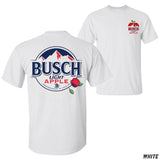 Busch Light Apple T-Shirt, Vintage Mountain & Fruit Graphic Tee, Soft Cotton Shirt for Beer Lovers, Refreshing Fall-Inspired Apparel, For Men- Women