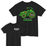 Busch Light Farmers Tractor Both Sided Unisex T-Shirt Fabric Menswear