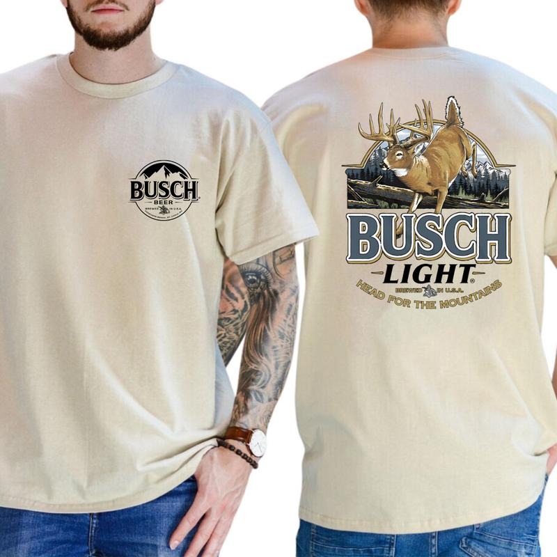Busch Light Head For The Mountains  T-shirt, Men's & Women's Tops T-shirt, Busch Light Tee,Vintage Tee