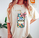 Bussch Light Coquette Bow Shirt, Coquette Shirts, Coquette Sweatshirt, Bussch Light Tshirt , Unisex Classic Cotton Tee with Graphic Print in All Sizes, For Men, For Women Top Womenswear