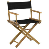 Solid, Wood Frame, Indoor/Outdoor, Patio, Dining, Directors Chair, Black Seat