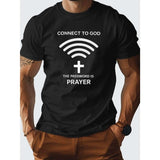 CONNECT TO GOD G500 pure cotton men's T-shirt with comfort fit Made in USA