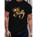 Calligraphy Crown Fitted Men's T-Shirt, Sweat-wicking and Freedom of Movement Made in USA