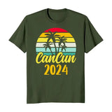 Cancun 2024 Mexico Vacation Trip Men's T-Shirt Casual Crewneck