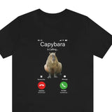 Capybara Calling Funny T-Shirt, Capybaras Lovers Gift, Largest Rodent Cavy Boys Girls Costume, Funny Animal Zoo Fans Pet Owner Present,