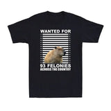 Capybara Mugshot Wanted For 93 Felonies Across The Country Men's T-shirt Unisex Full Size