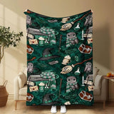 Cartoon Pattern Blanket, Soft Comfortable Throw Blanket, Comfy Bedding Blankets, Warm Napping Blanket for Home Office Travel Camping