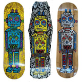 Carve Forever! Robot Woodcut Skateboard Deck
