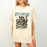 Cat Biscuit Shirt, Cute Kitty Biscuits Bakery Retro Style Graphic Tee, Funny Baking Gifts for Her, Cat Lover Baker Tshirt, Kitten T-Shirt
