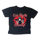 Cat Fight Champ Baby Tee, Gothic Emo Girl Baby Tee, Y2k Top Women Streetwear, Grunge 2000s, Women Fitted T-Shirt, Gift For Girlfriend