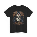 Catrina Día de los Muertos Shirt Skeleton Brown Flowers Day of the Dead Sugar Skull Women Unisex T Shirt Summerween Halloween  Tshirt