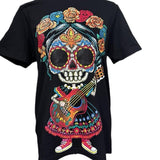 Catrina con guitarra T-shirts for Mens Crewneck