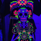 Catrina mexicana T-shirt Casual Cotton Black