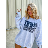 Checker Nope Not Today Graphic Pullover C.O.C.