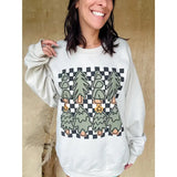 Checkered Trees Graphic Top