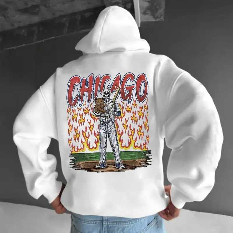 Chicago Baseball Unisex Classic T-Shirt, Baseball Sweatshirt Hoodie Cubs Shirt, Graphic Tees, Skeleton Shirt, Merch Tee, Gift Shirt, Vintage Shirt