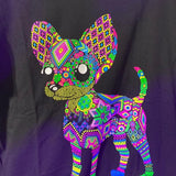 Chihuahua rosa blusa mujer Casual Black Cotton