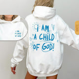 Child of God Hoodie - Christians 2 Side Hoodie, Unisex Vintage Coquette Crewneck Hoodie Casual Fashion