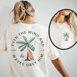 Christian Bible Verse Comfort Colors Shirt, Beachy Backprint Comfort Colors Tee, Trendy Teen Baptism Fit Outfit Casual Cotton Jersey Knit Oversized Fabric Top