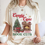 Christmas Bookish Shirt, Candy Cane sweatshirt, Santa Shirt for Book Lover Christmas gift, Bookish Shirt, Christmas Book Club