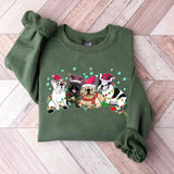 Christmas French Bulldog Sweater, Christmas Dog Shirt, French Bulldog Shirt, Frenchie Mom Shirt, Dog Mom Shirt, Unisex Sweater Pullover Tee Cotton