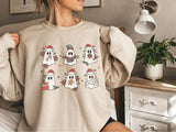 Christmas Ghost Sweatshirt, Ghost Christmas Shirt, Retro Ghost Shirt, Retro Christmas Sweater, Cute Ghost Christmas Gift, Ghost Santa Christmas Sweatshirt