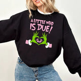 Christmas Pregnancy Reveal Sweatshirt, A Little Who Is Due Shirt, Christmas Holiday Maternity Sweatshirt, Christmas Pregnant Shirt, Winter Pregnancy Announcement Sweater, Baby Reveal Xmas Party Shirtstyle{n002}2