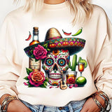 Cinco De Mayo Tshirt Sweatshirt, Funny Fiesta Skeleton Shirt, Margarita Party Shirt Graphic, Mexican Humor, Unisex Sweater Pullover Tee