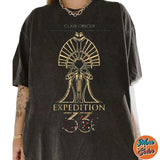 Clair Obscur Expedition 33 Elegant Gold Line Art Gamer Shirt, Cotton Unisex T-shirt, Crew Neck, Size S- 3XL, Menswear Top, Womenswear Top Underwear Streetwear