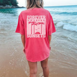Coconut Girl Sunset Oversized t-shirt Comfort Colors summer vacation beach shirt Salty Mermaidcore tee for surfer Summer vibes surf tee