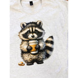 Coffee Raccoon Graphic Top