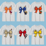 'College Bow Mascot T-Shirt, Game Day Spiritwear Tee for Football Fans, Vintage NCAA Graphic Shirt, Trendy Campus Unisex Shirt, Gift for Her