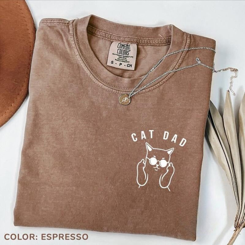 Comfort Color Cat Dad T-shirt, Cat Lover Tee, Funny Cat Tee, Cat Father T-shirt, Cat Daddy, Animal Lover Gift, Cat Dad Gift