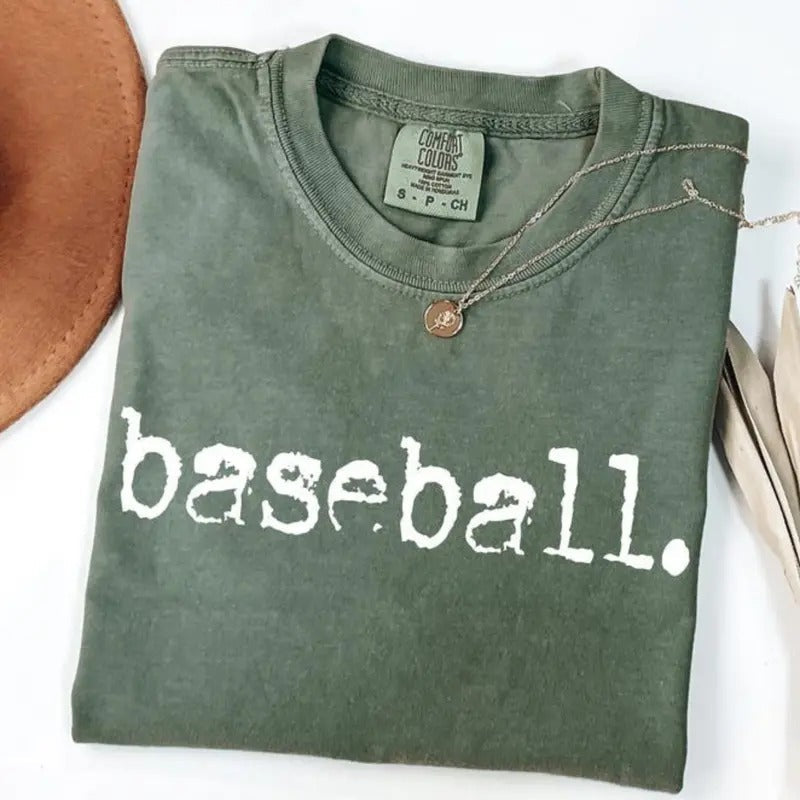 Comfort Color Retro Baseball Shirt, Baseball Game Day Shirt, Womens Baseball Tee, Sports Mom Tee Gift For Women Baseball Lover Baseball Season