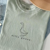Comfort Color Silly Goose Shirt, Goose Vintage Farm T-shirt, Cute Goose Shirt Gifts For Farm Girls Mom Gifts