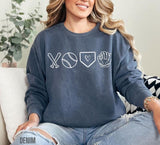 Comfort Colors Baseball Sweatshirt, Baseball Mom Tis the Season Game Day Tee Crewneck Cotton Fit