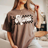 Comfort Colors Checkers Mama T-Shirt, Retro Mama Shirt, Vintage Mama Tee, Motherhood Tshirt, Mothers Day Gift
