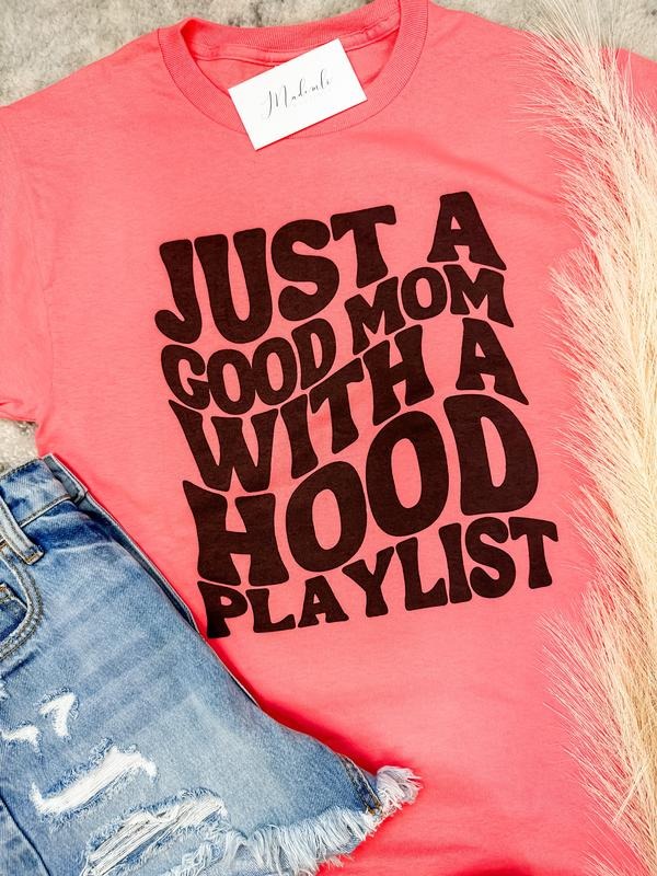 Comfort Colors Hood Playlist Graphic Tee