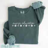 Comfort Colors Minimal Nurse Educator Sweatshirt, Clinical Nurse Instructor Sweater, Nursing School Professor, Gift for Rn Grad Cotton Menswear Soft Fabric