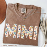 Comfort Colors Personalized Mimi T-shirt With Grandkids, Floral Mimi T-shirt, Mimi Gifts, Mother's Day Shirt, Grandma Shirt, Mimi Tee